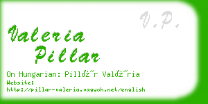 valeria pillar business card